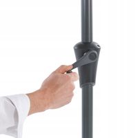 PÓŁPARASOL solidny na taras parasol ogrodowy SKŁADANY na balkon z korbką