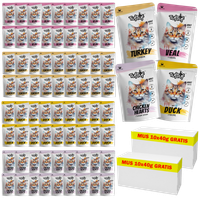 MOKRA KARMA DLA KOTA TufTuf Saszetka MIX SMAKÓW 80x100g + MUS 20x40g GRATIS