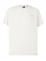 Tommy Jeans SLIM LINEAR CHEST TEE - T-Shirt basic - oat 3XL