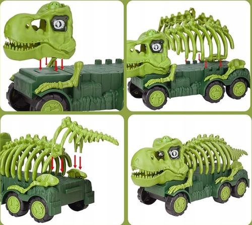 Auto transporter DINOZAUR interaktywny w zestawie z Quadem i motorem na Arena.pl