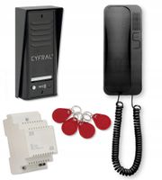 Domofon 1-rodzinny Cyfral Cosmo R1 czarny breloki