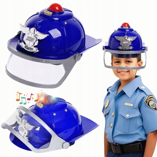 KASK POLICYJNY Z EFEKTAMI DŹWIĘKOWYMI ŚWIETLNYMI HEŁM MAŁY POLICJANT na Arena.pl