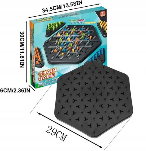 TRIANGLE CHESS BOARD GAME, INTERACTIVE PEGBOARD GAME, DESKTOP BOARD GAMES na Arena.pl