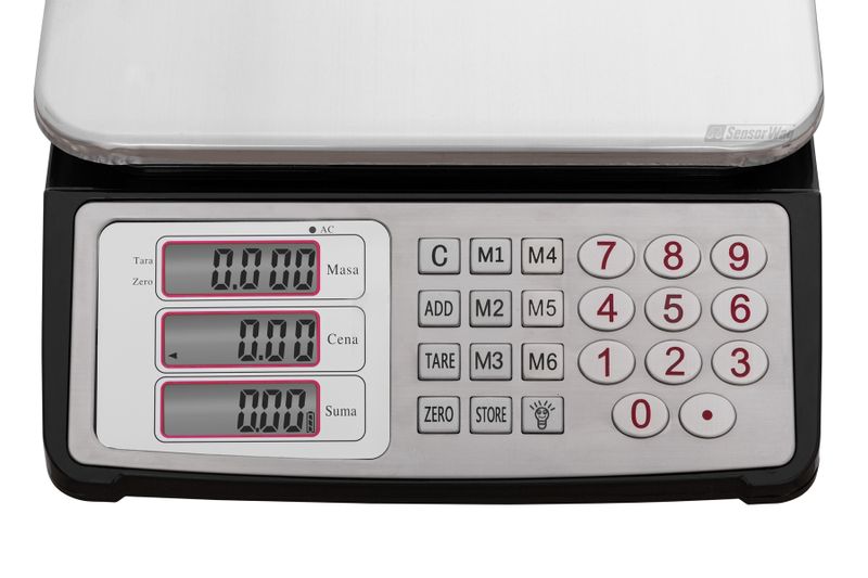 WAGA ELEKTRONICZNA SKLEPOWA 40kg KALKULACYJNA 5g zdjęcie 2