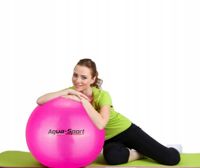 Piłka gimnastyczna rehabilitacyjna fitness Antiburst Aqua-Sport Pink 75cm