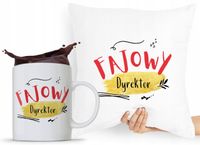 Zestaw Poduszka + Kubek Dla Dyrektora Prezent Z Nadrukiem Ze Zdjęciem