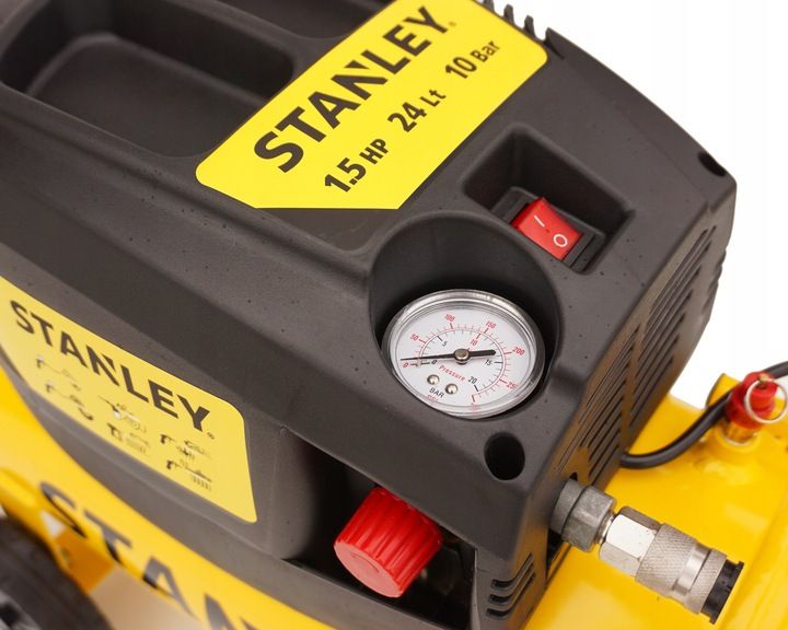 STANLEY KOMPRESOR BEZOLEJOWY SPRĘŻARKA 24L 10bar zdjęcie 10