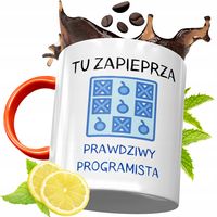 Kubek Pomarańczowy Dla Informatyka Programisty Z Nadrukiem Ze Zdjęciem
