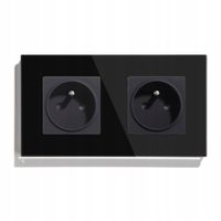GNIAZDKO ELEKTRYCZNE SZKLANE PODWÓJNE KONTAKT 16A GNIAZDO 230V