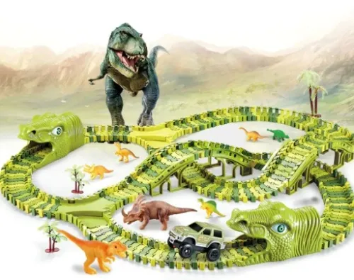 MEGA TOR WYŚCIGOWY XXXL DINOZAUR DINO PARK 240 el. na Arena.pl