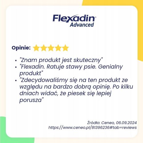 VETOQUINOL Flexadin Advanced Dietetyczna Karma Dla Psów 180g na Arena.pl