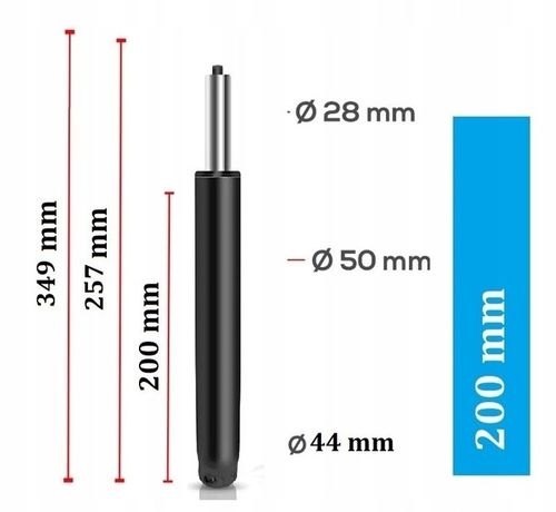 PODNOŚNIK SIŁOWNIK AMORTYZATOR DO FOTELA KRZESŁA OBROTOWEGO BIUROWEGO na Arena.pl