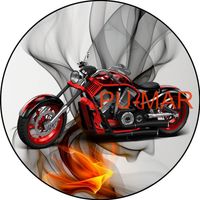 Opłatek na tort Urodziny 18 30 40  Motor Harley Davidson Yamaha Vsk Cross