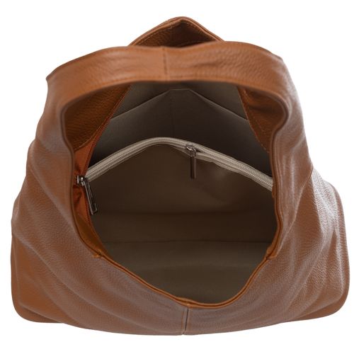 VERA PELLE torebka damska skórzana worek na ramię V708 czerwona na Arena.pl