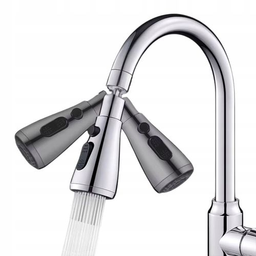 PRZEDŁUŻACZ KRANU KUCHENNEGO AERATOR ADAPTER PERLATOR 3 FUNKCJE 360 na Arena.pl