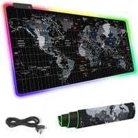 DUŻA PODKŁADKA POD MYSZ RGB LED 80X30 GAMMINGOWA MATA XXL BIURKO DLA GRACZA