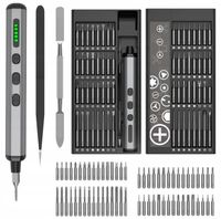 Elektryczny precyzyjny śrubokręt wkrętak z bitami metalowy 68 elementów