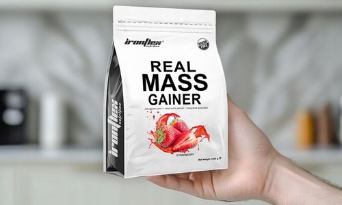 Gainer Real Mass 1000g BIAŁKO WĘGLOWODANY MASA MIĘSNIOWA WHEY WPC IronFlex na Arena.pl