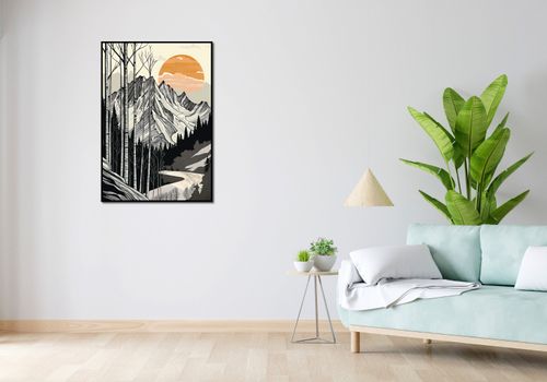 Plakat 68x98cm Drzeworys Górski na Arena.pl