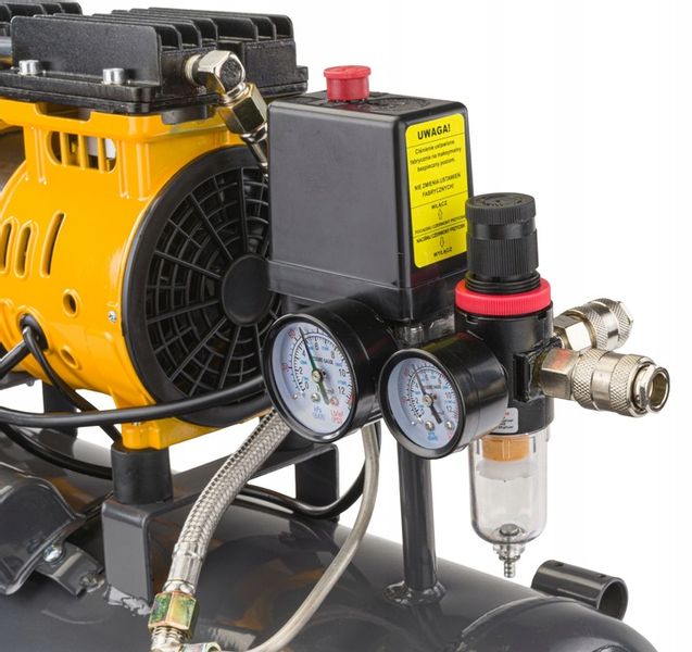 KOMPRESOR BEZOLEJOWY 24L SPRĘŻARKA 8 BAR 220l/min 230V SEPARATOR CICHY 59dB zdjęcie 13