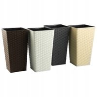 2 SZT KOMPLET ZESTAW DONIC OSŁONKA Z WKŁADEM RATTAN 19x19cm ECRU KREMOWA