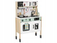 DUŻA DREWNIANA KUCHNIA DLA DZIECI Z AKCESORIAMI ŚWIATŁA, DŹWIĘKI PLAYTIVE