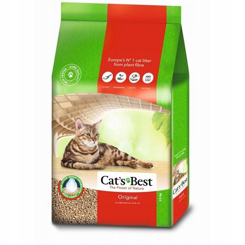 CAT'S BEST ORIGINAL 30L ŻWIREK DREWNIANY DLA KOTA ZBRYLAJĄCY 13kg na Arena.pl