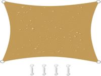 Żagiel Przeciwsłoneczny 3x4 m Markiza Ogrodowa Poliester 95% UV Żółty