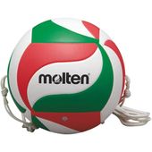 Piłka siatkowa Molten z gumką biało-czerwono-zielona V5M9000 T