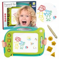 ZNIKOPIS TABLICA MAGNETYCZNA DO PISANIA MALOWANIA DUŻA + 4 STEMPELKI WOOPIE