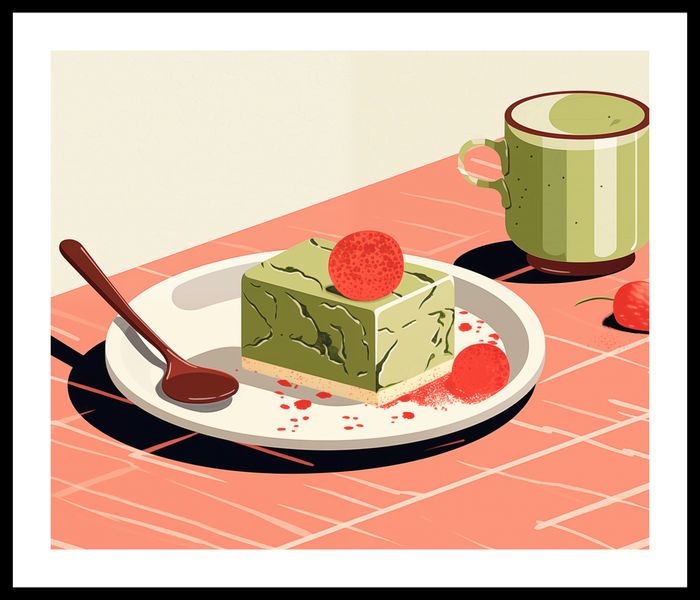 Plakat 60x50cm Deser Matcha zdjęcie 3