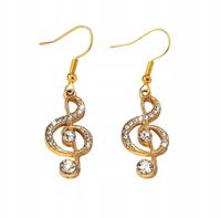 Biżuteria Kolczyki Klucz Wiolinowy Zawieszki Ozdoba do uszu Muzyka Prezent