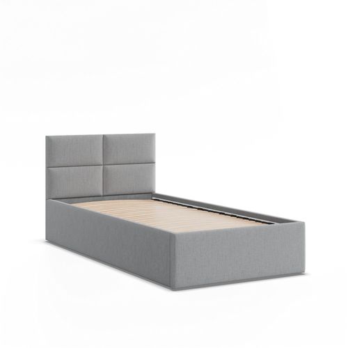 Łóżko Ramowe BORGO JASNY SZARY JEDNOOSOBOWE Tapicerowane Pojedyncze na Arena.pl