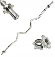 Gryf mocno łamany sztanga 120cm 25mm stalowy