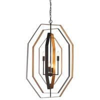 Świecznikowy zwis geometryczny L&-181995 Light& metalowy złoty brąz