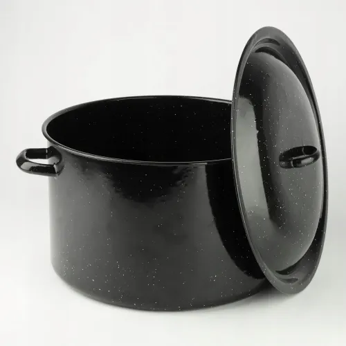 GARNEK EMALIOWANY POWIDLAK Z SITKIEM 15 L DO GOTOWANIA POTRAW PRZETWORÓW na Arena.pl