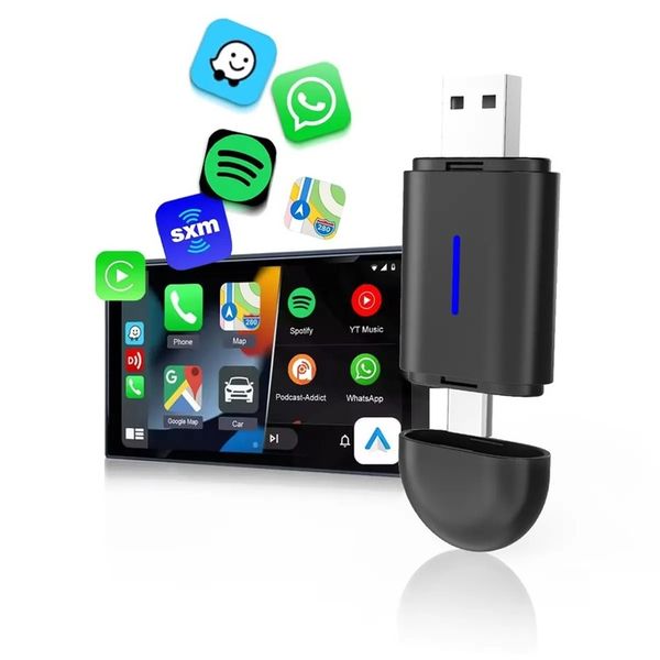 AI&JL BEZPRZEWODOWY ADAPTER SAMOCHODOWY USB DO ANDROID AUTO APPLE zdjęcie 1