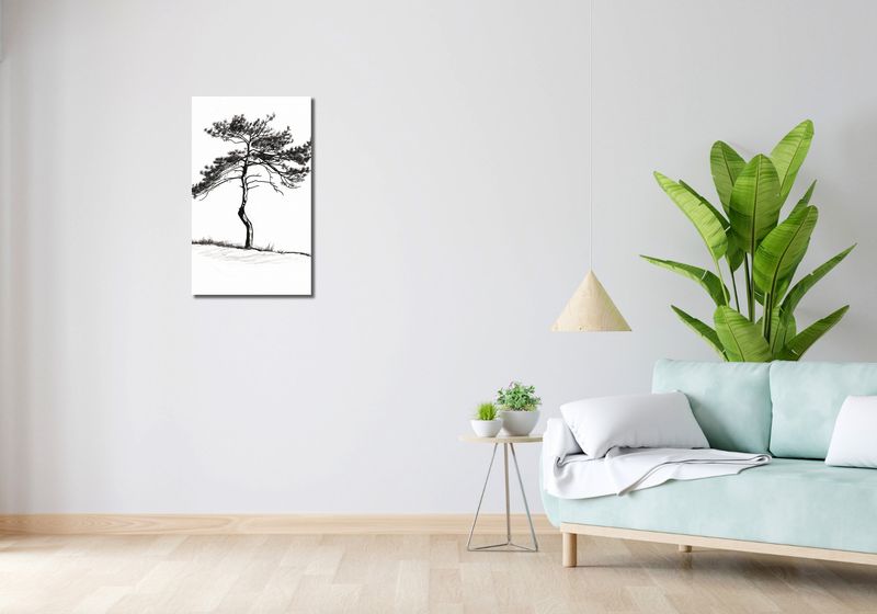 Obraz 40x70cm Samotna Sosna zdjęcie 2