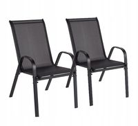 KRZESŁA OGRODOWE NA TARAS BALKON OGRÓD NOWOCZESNE KRZESŁO METALOWE 2 szt.
