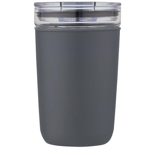 Szklany kubek Bello o pojemności 420 ml z zewnętrzną ścianką z plastiku z recyklingu na Arena.pl