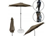 Parasol ogrodowy BOSTON 270 cm beżowy z korbką regulowany