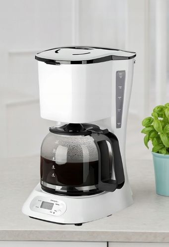 EKSPRES DO KAWY PRZELEWOWY KOMPAKTOWY QUIGG BIAŁY 1,5L 900W + TIMER na Arena.pl