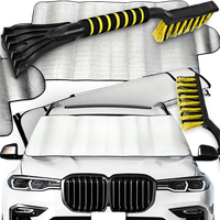 Osłona Mata Na Szybę Alu Antyszronowa 100x250cm + Szczotko Skrobaczka 50cm