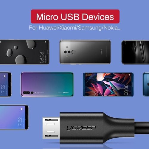Kabel micro USB UGREEN QC 3.0 2.4A 2m (czarny) na Arena.pl