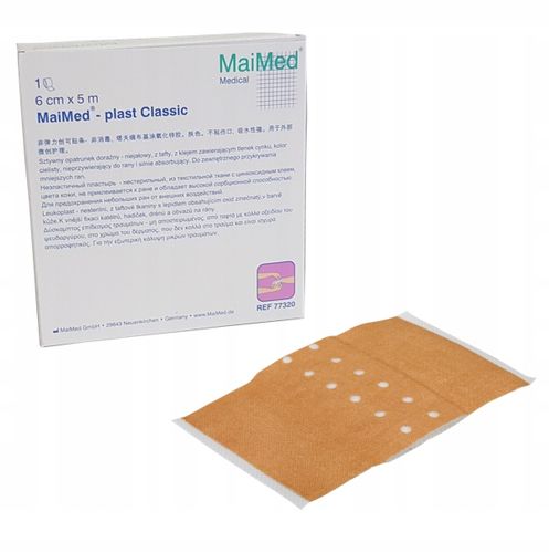 PLASTER Z OPATRUNKIEM 6CM x 5M DO CIĘCIA TKANINOWY na Arena.pl
