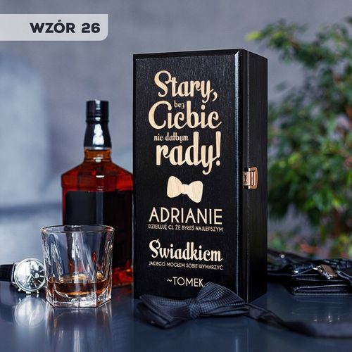 PODZIĘKOWANIE DLA ŚWIADKA PREZENT DLA ŚWIADKA SKRZYNKA NA ALKOHOL UPOMINEK na Arena.pl