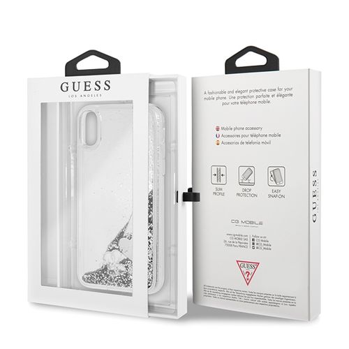 GUESS HARD CASE GLITTER - iPhone XR - SILVER na Arena.pl