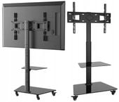 Stojak podlogowy TV na kółkach mobilny 32 40 43 48 50 55 58 65 cali