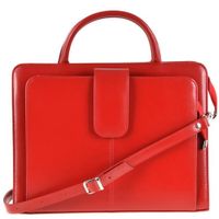 Teczka damska skórzana KEMER B 473/DW Czerwona