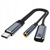 2X ADAPTER WZMACNIACZ SŁUCHAWKOWY USB-C DO 3,5mm JACK + USB-C WIREWAY WW332